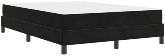 vidaXL Boxspringbett mit Matratze Schwarz 160 x 200 cm Samt 3398703