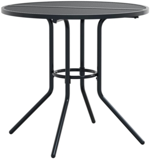 vidaXL Terrassentisch Rund Anthrazit Pulverbeschichteter Stahl 4009263