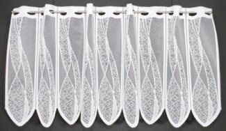 Gardinen Kranzusch Scheibengardine nach Maß mit Welle, Stangendurchzug (1 St), transparent, Stablöcher,transparent,verschiedene Höhen, Breiten