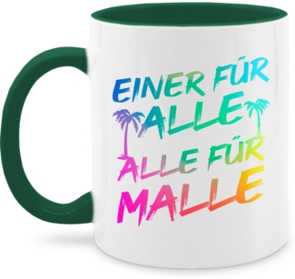 Shirtracer Tasse Einer für alle Alle für Malle I Mallorca Party I Malle für alle, Keramik, Sommerurlaub Tasse