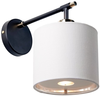 Elstead Balance Wandleuchte schwarz Lampenschirm weiss E27