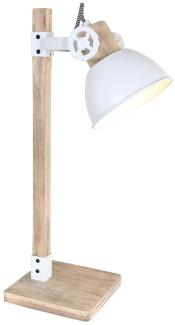 RGB LED Tischlampe, Holz, Spot verstellbar, Höhe 50 cm