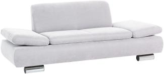 Sofa 2-Sitzer Kaye Bezug Veloursstoff Metallfuß verchromt / creme 23125