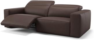 Sofanella 3-Sitzer LENOLA Ledergarnitur Relaxsofa Sofa in Braun S: 216 Breite x 109 Tiefe