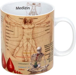 KÖNITZ 1113301709 Wissensbecher MEDIZIN 490 ml aus Porzellan / Motivbecher