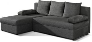 MOEBLO Ecksofa ARON, Couch L-Form Polstergarnitur Wohnlandschaft Polstersofa mit Ottomane Beidseitig Montierbar, (BxHxT): 206x90x146 cm, mit Schlaffunktion und Bettkasten