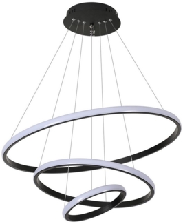 Goeco LED Deckenleuchte LED-Kronleuchter, Aluminium-Kronleuchter, dimmbares Ringlicht, 76W, Farbwechsler, mit SMD - LED - Chip, besteht aus Schmiedeeisen und Acryl
