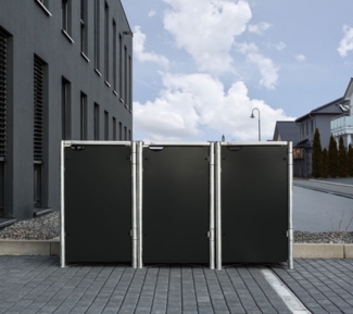 Hide Metall Mülltonnenbox für 3 Mülltonnen 240