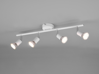 LED Deckenstrahler 4-flammig Metall Weiß, Breite 50cm