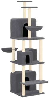 vidaXL Kratzbaum mit Sisal-Kratzsäulen Dunkelgrau 180 cm 171602