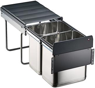 WESCO 785904-41 Abfallsorter EDEL DOUBLE 40 BM ab 40 cm Schrankbreite / Abfallvolumen 40 (2x20) Liter