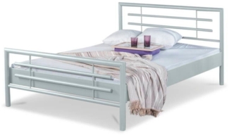 BedBox Metallbett Lola, zeitloses stabiles Metallbett, pulverbeschichtetes Metall