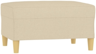 vidaXL Fußhocker Creme 70 x 55 x 41 cm Stoff [349273]