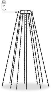 vidaXL Weihnachtsbaum-Beleuchtung 500 LEDs Mehrfarbig 500 cm 328899