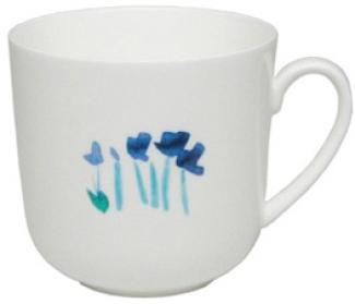 Dibbern Impression Becher mit Henkel 0,32 L Blume Blau