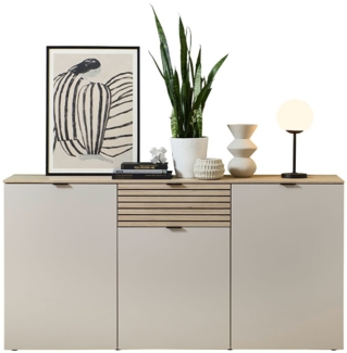 Sideboard Inka / Ina , Holzwerkstoff , Beige, Holzfarben , 180 x 90 x 45 cm