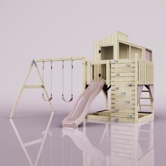 PolarPlay Spielturm Bosse aus Holz in Rosa