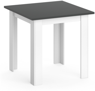 VICCO Esstisch KARLOS Esszimmertisch 80cm Weiß Anthrazit Wohnzimmer Küchentisch