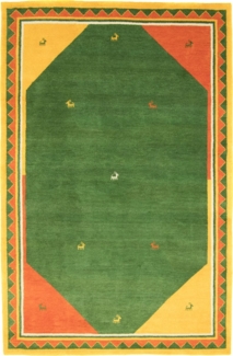 Morgenland Gabbeh Teppich - Indus - Desert - rechteckig - 200 x 140 - Grün