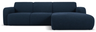 Micadoni Boucle Ecksofa Molino 4-Sitzer Rechts Boucle Dunkelblau