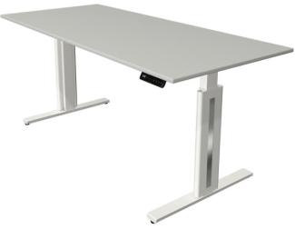 Kerkmann Move 3 fresh Schreibtisch Steh und Sitztisch (B) 180 x (T) 80 cm lichtgrau