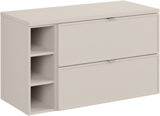 Badmöbel-Set 100 cm mit Tischplatte (46x100cm), Kaschmir matt