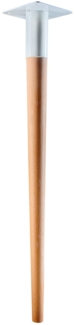 Hettich Möbelfuß 5,0 x 71 cm Buche/Stahl weiß - 1 Stück
