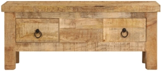 Couchtisch, Sofatisch 90x45x35 cm Massivholz Mango