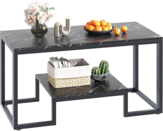 Couchtisch Holz Schwarz 100 x 48 x 45 cm Moderner Stil