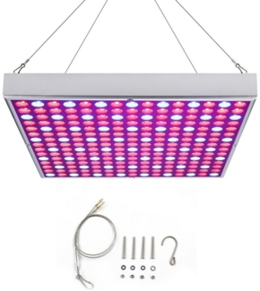 Clanmacy Pflanzenlampe LED Pflanzenlampe 15W Grow Lampe Vollspektrum 225 LEDs Pflanzenlicht