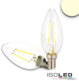 ISOLED E14 LED Kerze, 2W, klar, warmweiß, dimmbar