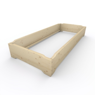 Stapelbett Holzbett (Fichte) "Gäste-Edi" 90 x 220cm 33cm Gästebett Jugendbett