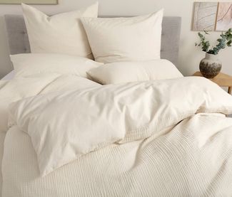 OTTO home Wendebettwäsche Sari3, Musselin, Renforcé, 2 teilig, NEUHEIT: aus 100% Baumwolle in weichem Musselin, Rückseite Renforcé