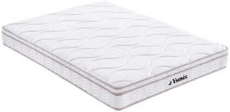 Vente-unique - Federkernmatratze Memory Schaum - 3 Zonen - Härtegrad 2 - 140 x 200 cm - Stärke 20 cm - WOLKENTANZ von YSMÉE