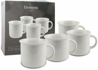 Waechtersbach Becher 4er Set im Geschenkkarton Elements - Pure, Becherset, Müslibecherset, New Bone China, weiß, 340 ml, 41 5 971 7000