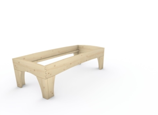 Holzbett (Fichte) "Rosi" 80 x 200 cm 58 cm ohne Kopfteil Massivholzbett Bett