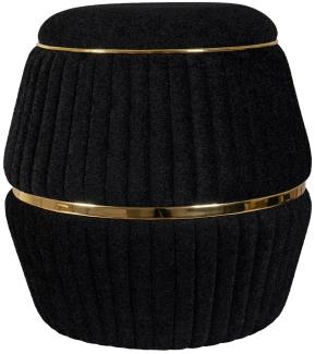 Pouf Ella 200 Teddy Schwarz