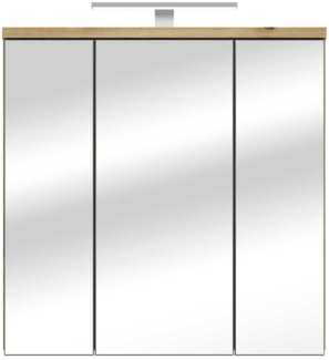 Spiegelschrank Venus / Veris , Glas, Holzwerkstoff , Holzfarben, Verspiegelt , 68 x 69 x 20 cm