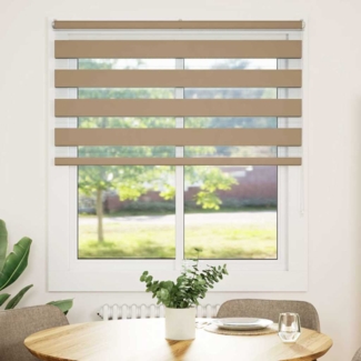 vidaXL Zebrarollo Sandbraun 135x150 cm Stoffbreite 130,9 cm Polyester 4014554