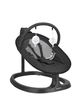 Kikka boo Babywippe Zazu elektrisch Kinderstuhl Musik Schaukelfunktion Timer schwarz