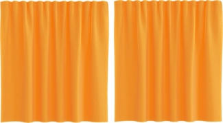 vidaXL Voile Vorhänge mit Schlaufen 2 Stk. Orange 140x140 cm 4102281