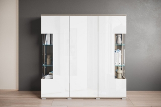 INOSIGN Highboard Kenia (1 St), Modernes Highboard, mit Glastüren, Breite 135 cm