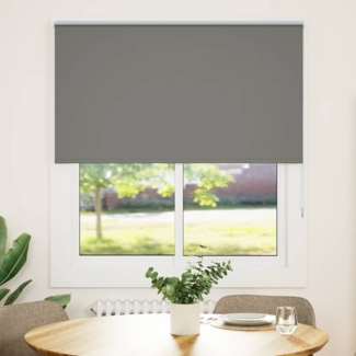 vidaXL Verdunkelungsrollo Grau 140x175cm Stoffbreite 136,6cm Polyester 4011162