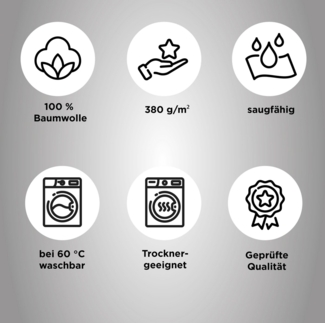 Dyckhoff Handtuch Set Kristall, Walkfrottee (Set, 10-St), mit feiner Bordüre, Duschtücher, Handtücher und Gästetücher