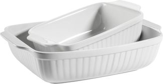 Mäser 931982 Kitchen Time Auflaufform, rechteckig, weiß, 2-teilig (1 Set)