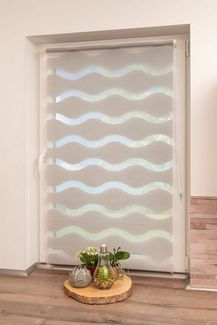 Doppelrollo Welle, K-HOME, Lichtschutz, ohne Bohren, Klemmfix, im Festmaß