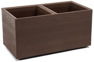 Kreher Pflanzkübel 'Eco' Holz Optik mit Rollen (Farbe wählbar) (1 St)