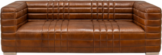 Clubsofa Birsay 3-Sitzer Leder Vintage-Cigar