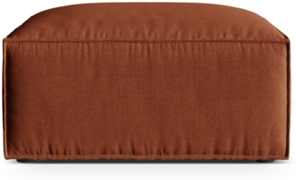 Micadoni Hocker Nuria 1-Sitzer Strukturierter Stoff Ziegel