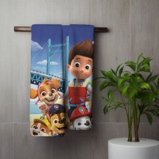 PAW PATROL Strandtuch PAW PATROL Kinder Badehandtuch Strandtuch 70x140 cm, 100% Baumwolle